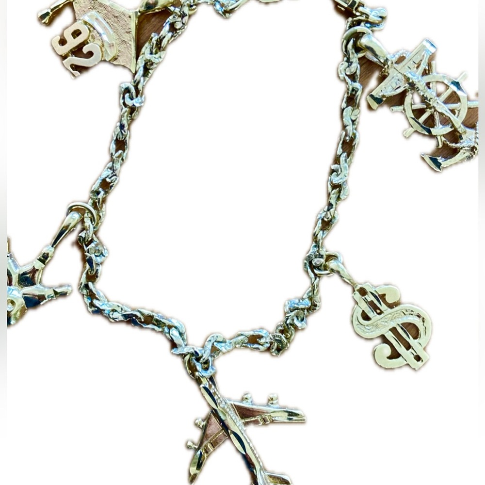 VNTG 24k Gold Charm Bracelet